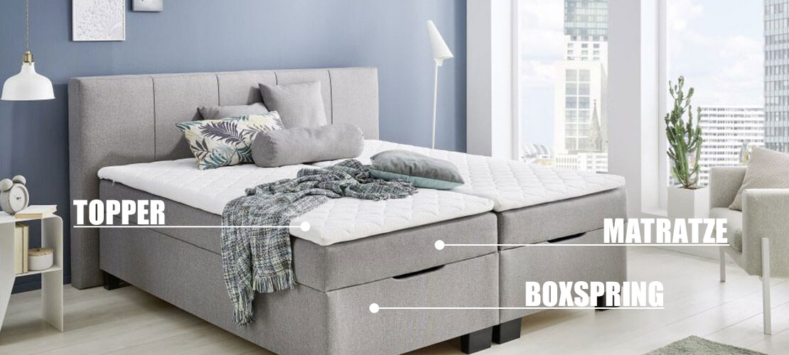 Aufbau eines Boxspringbettes