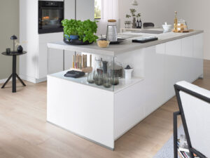 Culineo Kueche C648 Inselkueche Weiss Hochglanz Glaszarge M4831320153749763 Glaswange