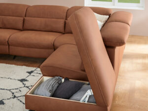 Comfortmaster Eckkombination 1480 Leder Longlife Stauraum Im Abschlusselement 02180189