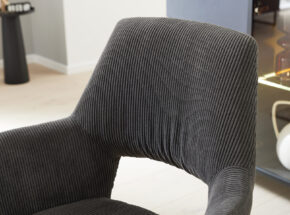 Interliving 5605 Esszimmerstuhl Schalensessel Bezug Cord Rebel Shell Ecru Cream Anthrazit Grey 72700009 01 Anthrazit