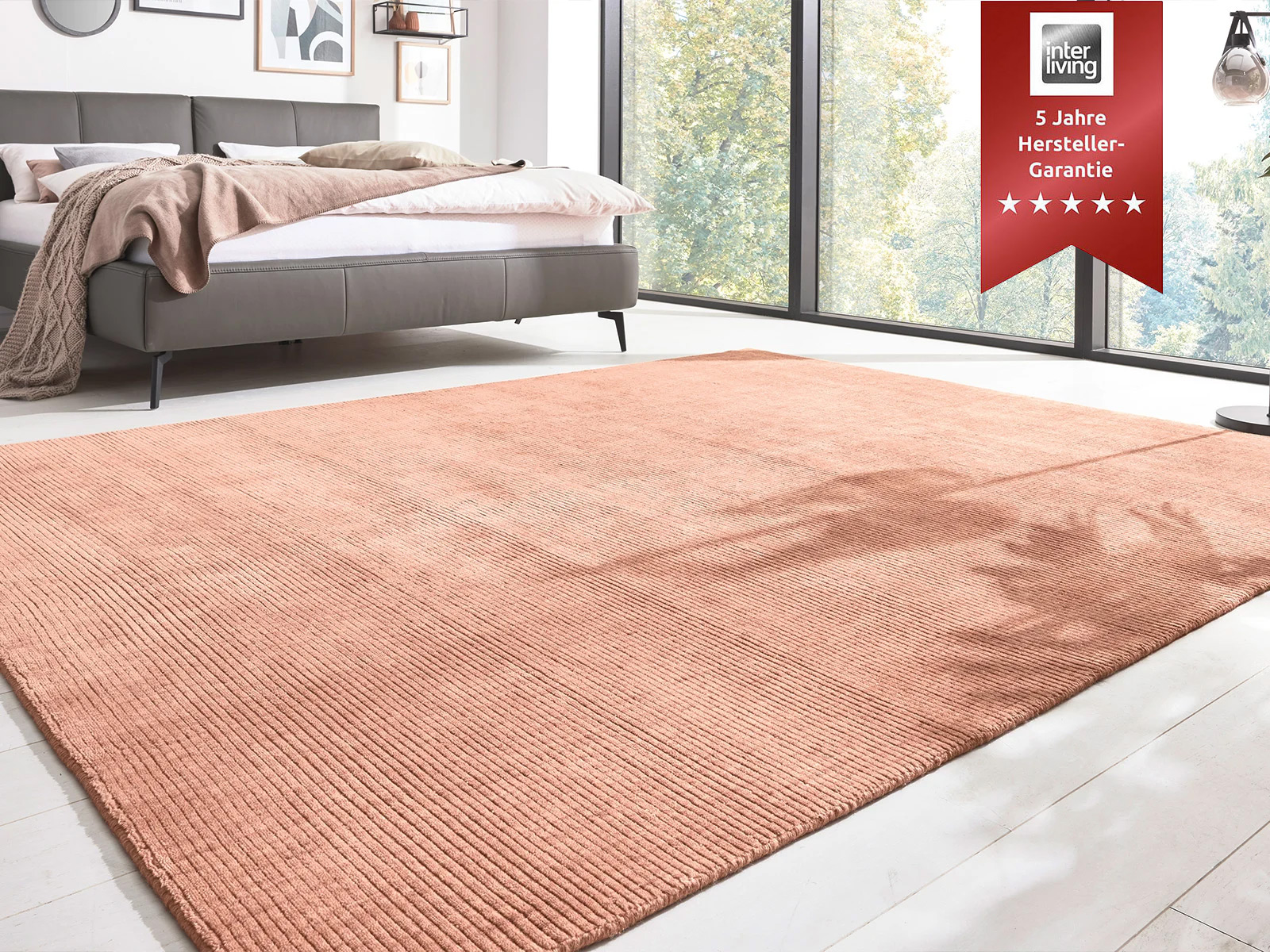 Interliving Teppich R 8120 Rose Schurwolle 09360035