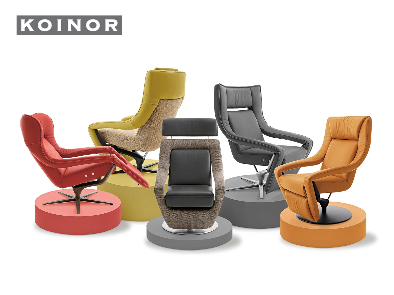 Koinor Yoko Funktionssessel Leder Classic Pepper Stoffauswahl Lederauswahl 02400177