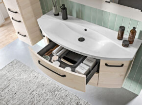 Pelipal 4010 Bad Kombination Polar Pinie Quer Nachbildung Waschtischunterschrank 02820345 02