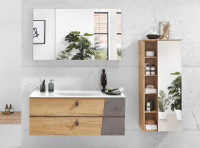 Pelipal Bad 7040 Feel Nature Eiche Halifax Nb Oxid Dunkelgrau Griff Lederschlaufe 02820364 Guenstige Bad Marken Moebel Schulze Roedental