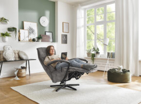 Relax Drehsessel Mm Ze1062 Microfaser Amira Silver Modulmaster 05820204