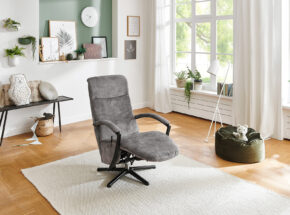Relax Drehsessel Mm Ze1062 Microfaser Amira Silver Modulmaster 05820204 Fussstuetze