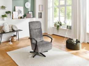 Relax Drehsessel Mm Ze1062 Microfaser Amira Silver Modulmaster 05820204 Fussstuetze