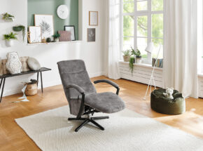 Relax Drehsessel Mm Ze1062 Microfaser Amira Silver Modulmaster 05820204 Fussstuetze
