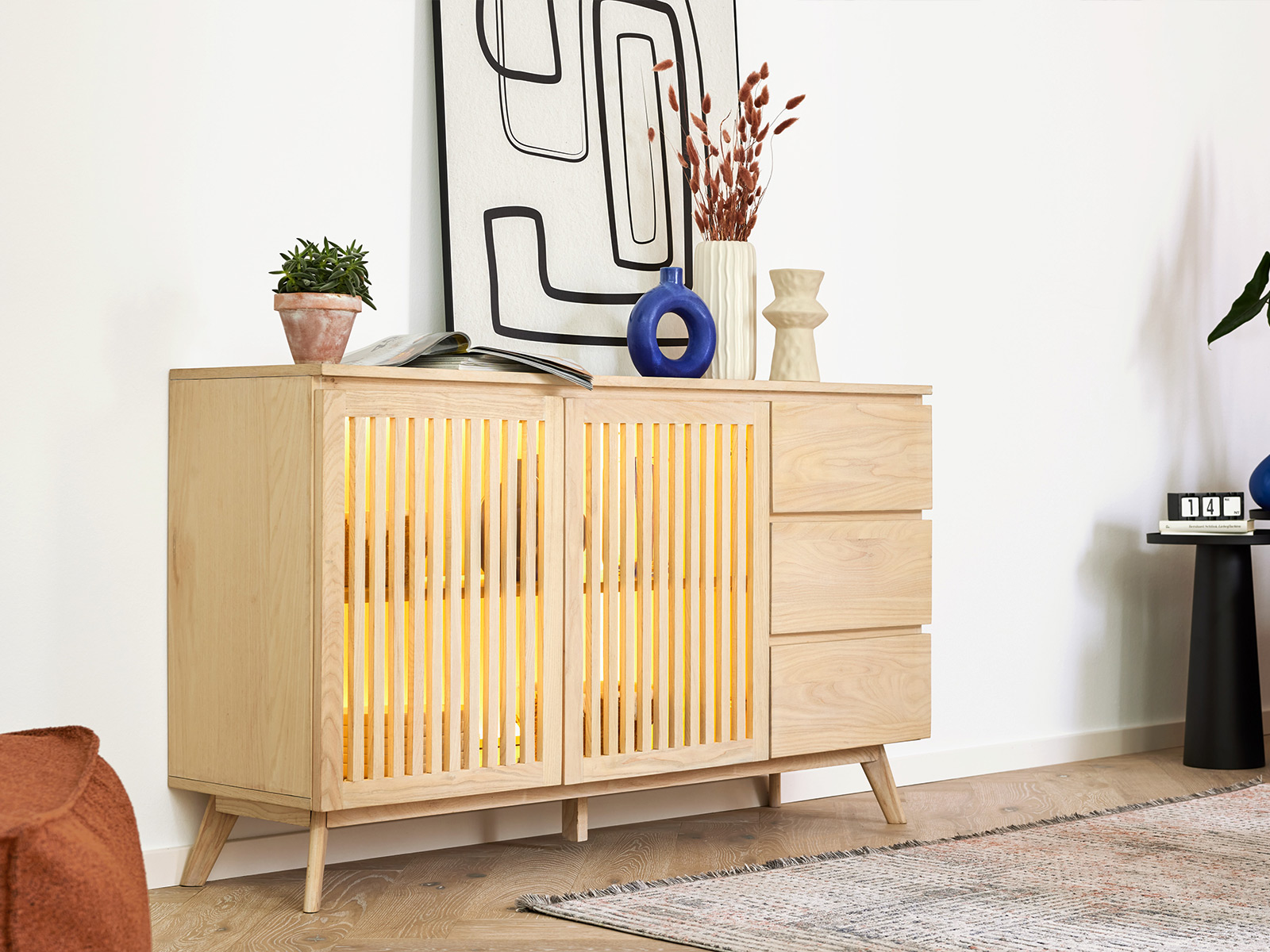 Roomio No 2000 Esche Echtholzfurnier Sideboard 22010001 M48404400438