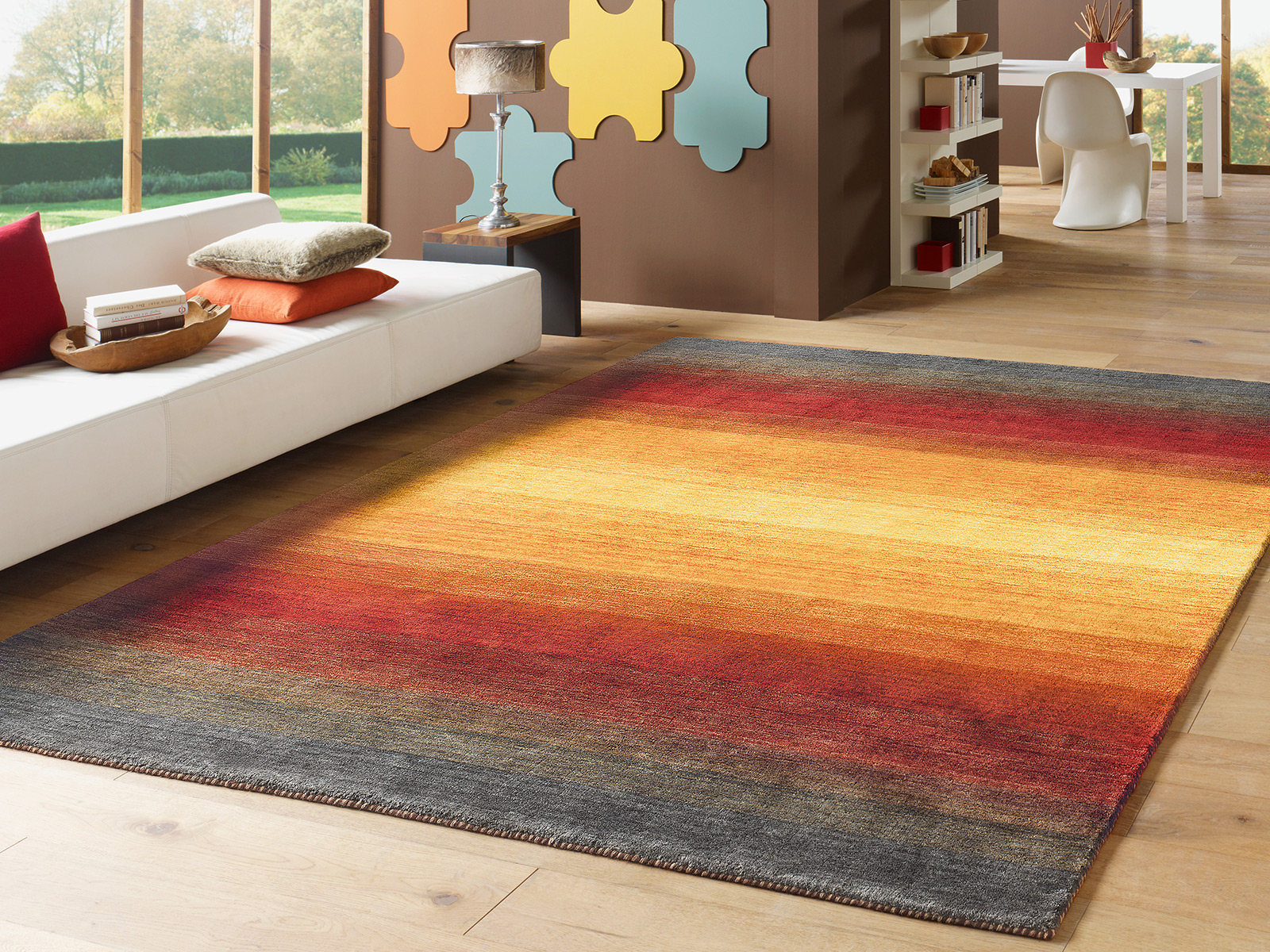 Teppich Gabbehteppich Rainbow Schurwolle Rainbow 09360232 