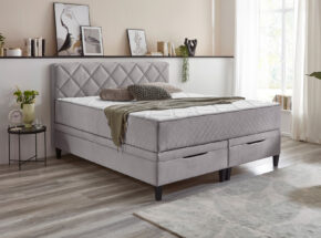 Boxspringbett Silber 7 Zonen Taschenfederkernmatratze 12980383