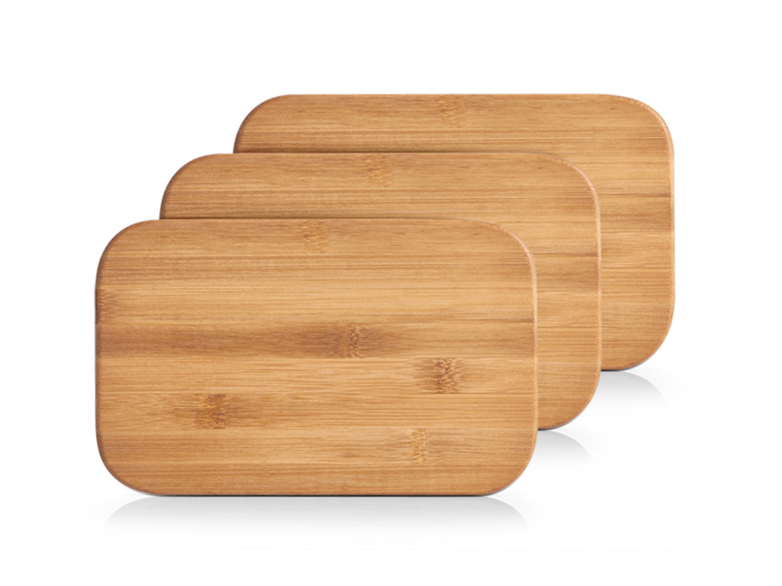 Dreiteiliges Set Zeller Schneidbrett Bambus Fruehstuecksbrettchen 11240193 04