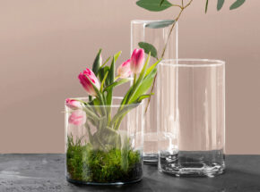 Ritzenhoff Breker Glasvasen Windlicht 3 Teiliges Set Leonie Glas Dekoriert Mit Blumen 06010230 01