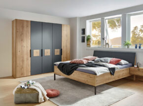 Schlafzimmer Bianco Eiche Nachbildung Lava Dekor 02760137