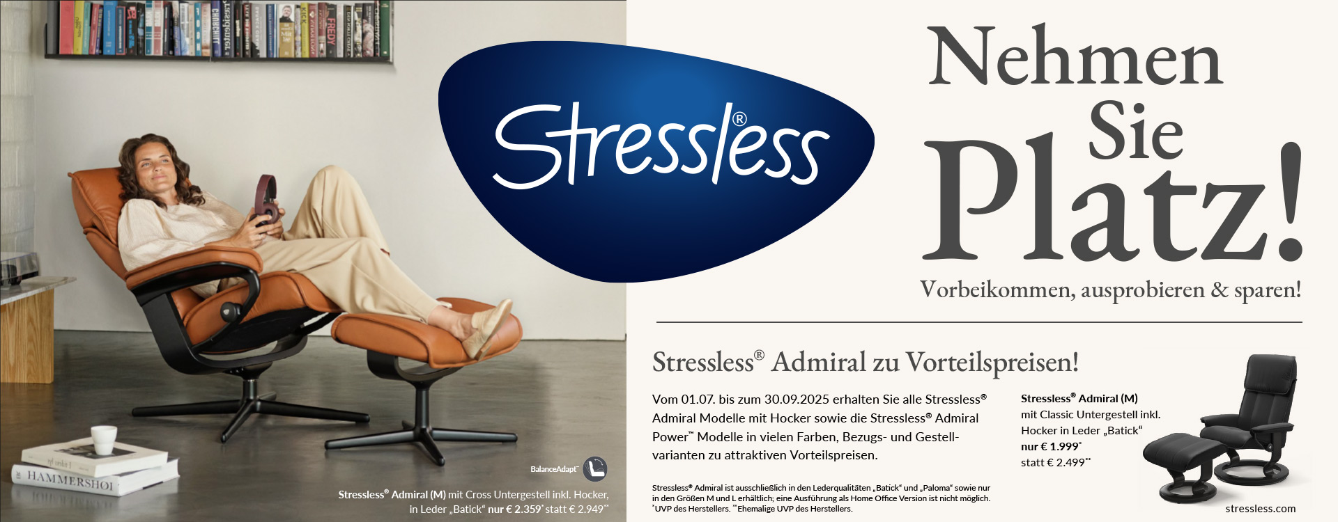 Stressless Admiral zu Vorteilspreisen