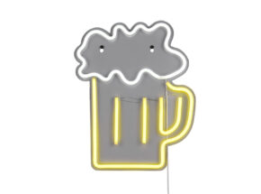LED Wandleuchte gefülltes Bierglas