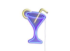 LED Wandleuchte Cocktailglas