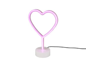LED Tischleuchte Herz rosa
