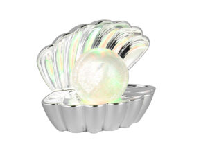 LED Tischeuchte Muschel mit Kugel