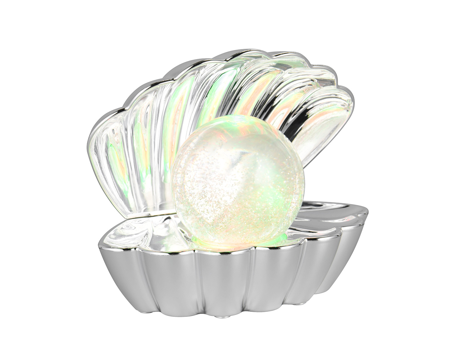 LED Tischeuchte Muschel mit Kugel