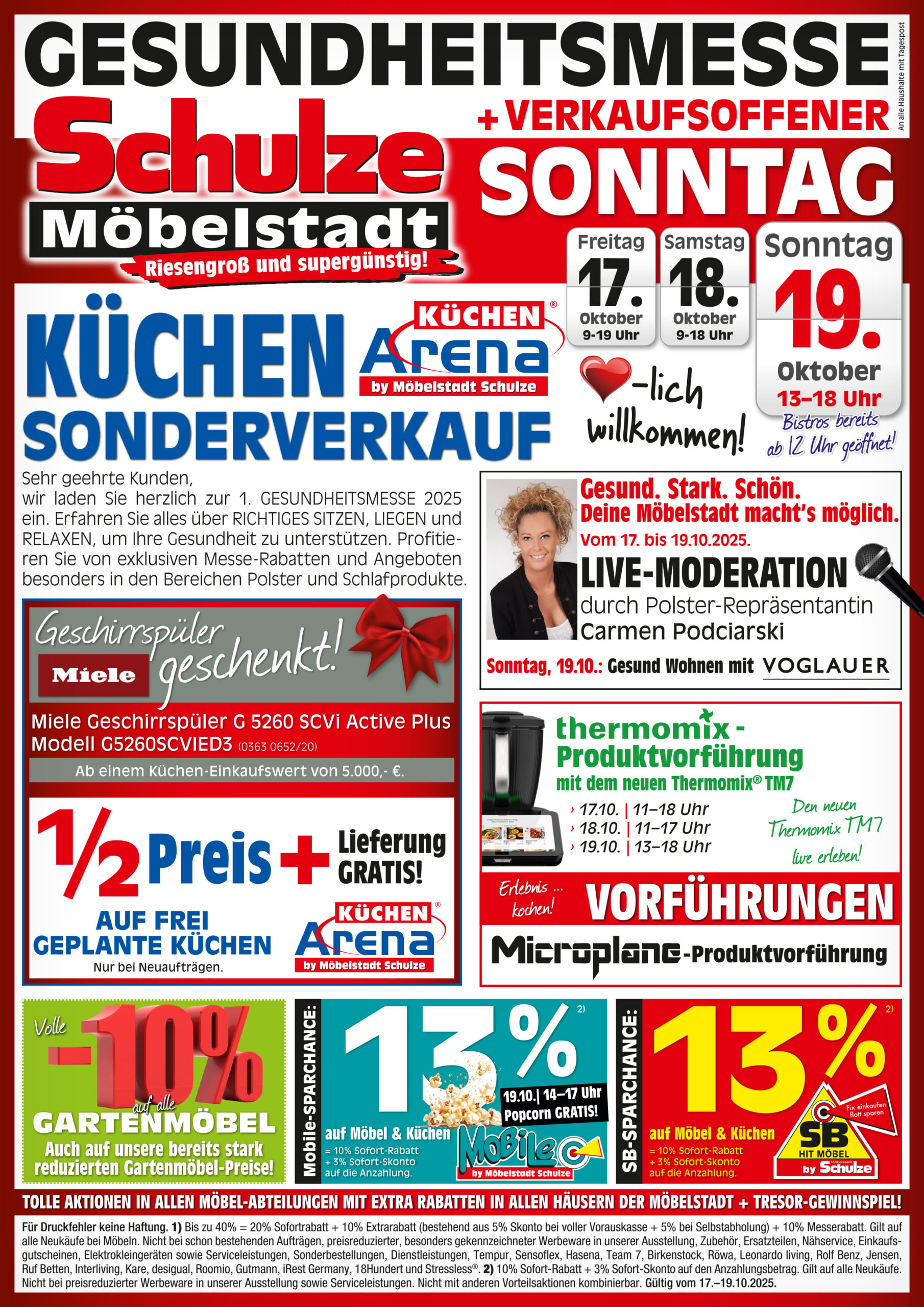 Schulze Gesundheitsmesse mit verkaufsoffenem Sonntag vom 17. bis 19. Oktober 2025 in Rödental