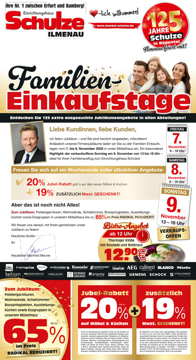 Familieneinkaufstage mit verkaufsoffenem Sonntag im Ilmenau