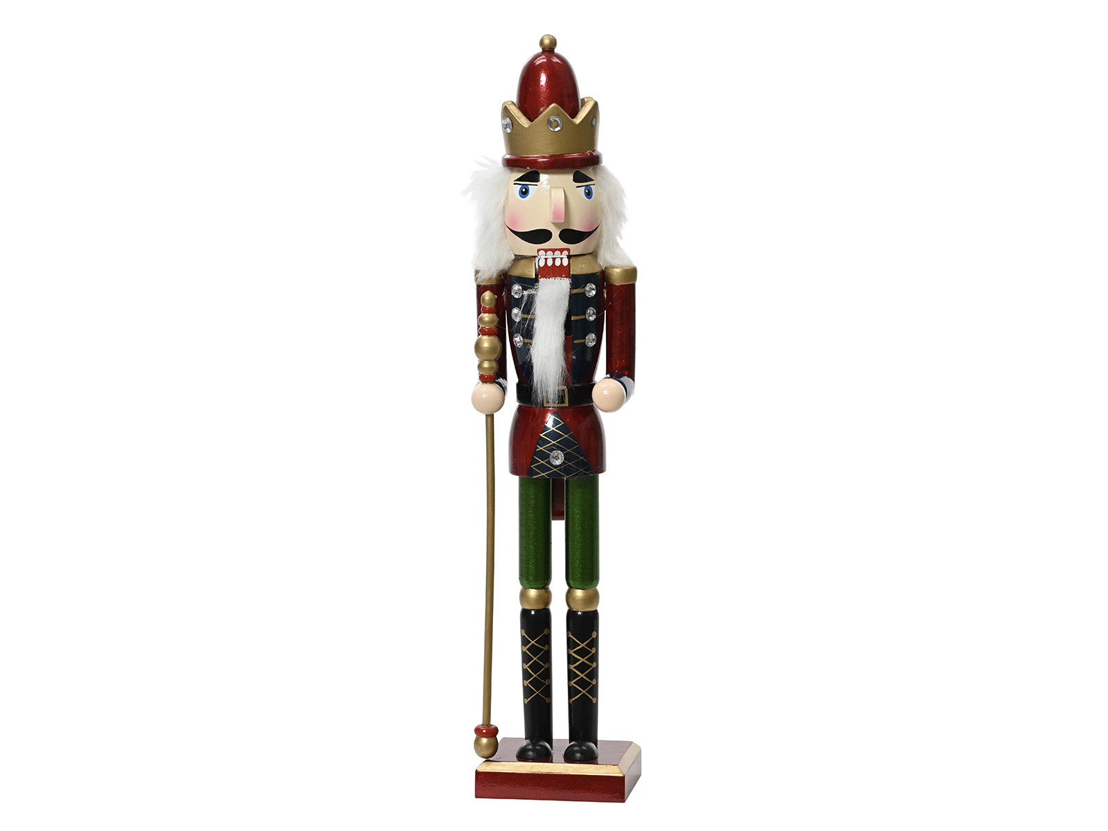 Klassischer Nussknacker Aus Tannenholz In Rot Gruen Weiss Schwarz 06940272 01 3334892736