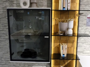 Loddenkemper Glasvitrine Und Regalelemnt Legno Bianco Weiss Mit Schindeloptik 01340142