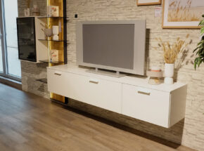 Loddenkemper Tv Lowboard Haengend Legno Bianco Weiss Mit Schindeloptik 01340142