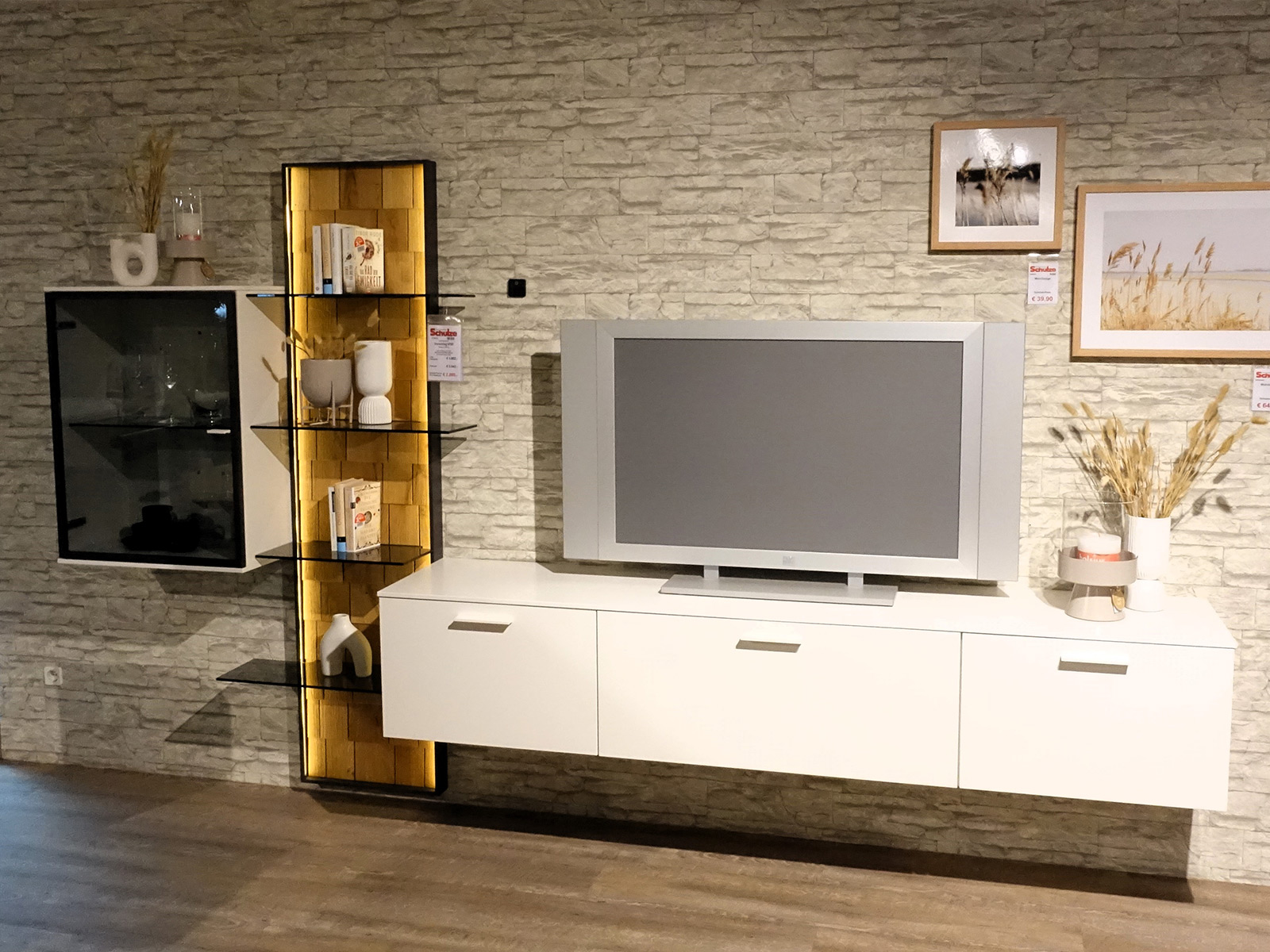 Loddenkemper Tv Wohnwand Legno Bianco Weiss Mit Schindeloptik 01340142