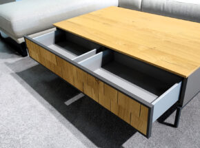 Schubfach Im Loddenkemper Couchtisch Legno Lack Terrabraun Mit Eicheschindeln Massiv 01340142 04