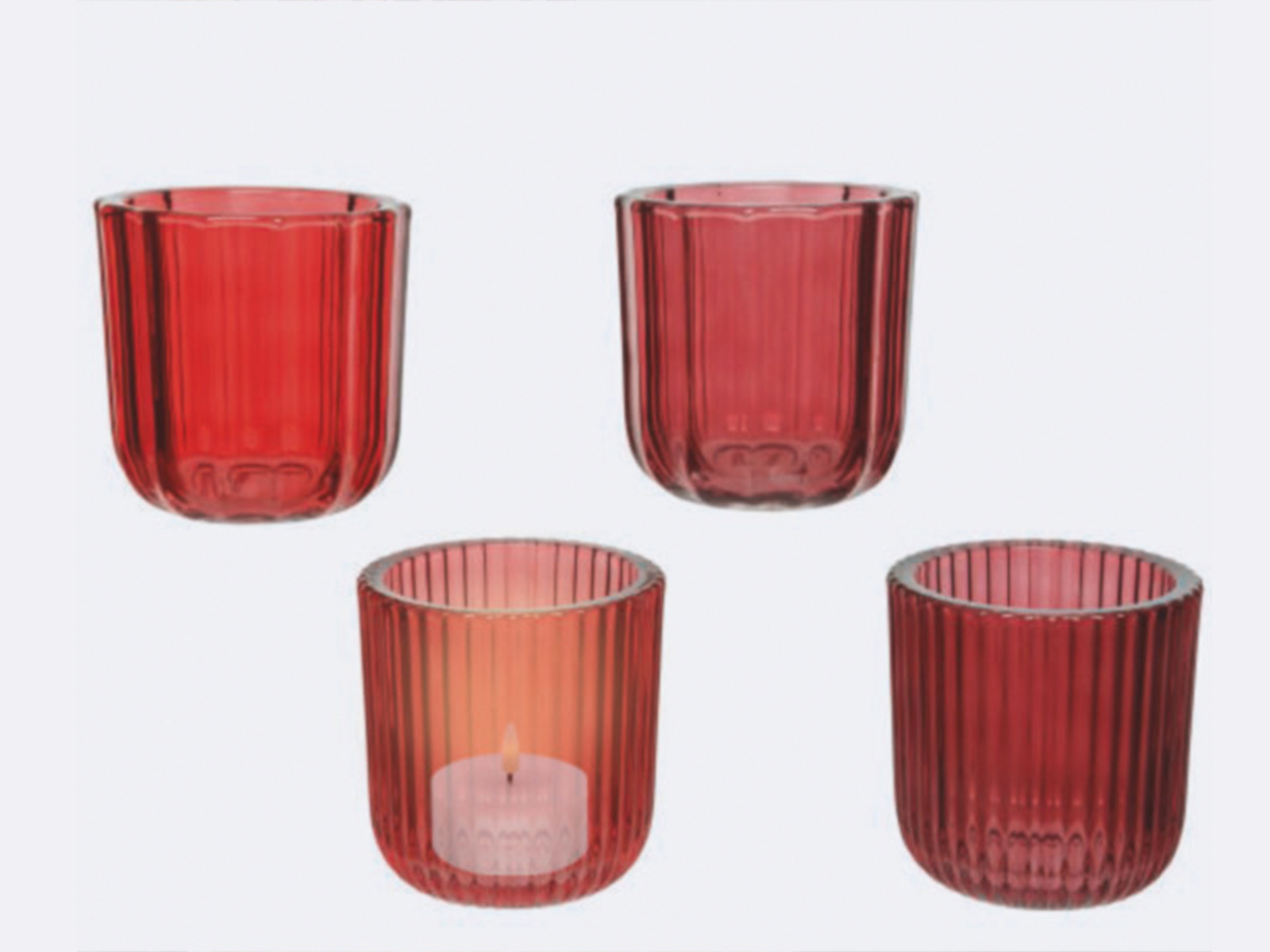 Teelichthalter Aus Rotem Glas 06940241 07 333489929
