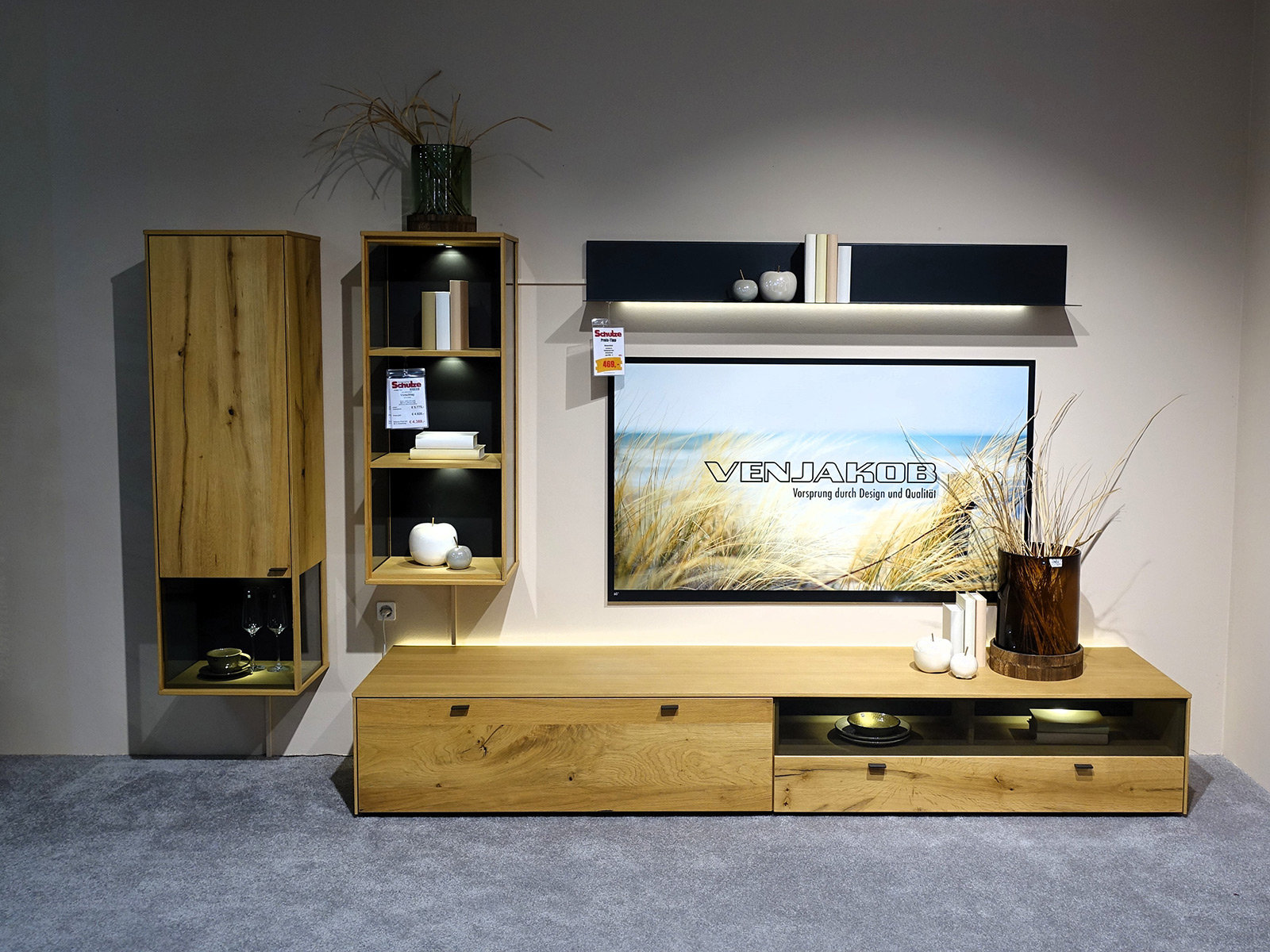 Venjakob Wohnwand Plan X3 Eiche Rustico Zirka 3m Breit 01080472 01 