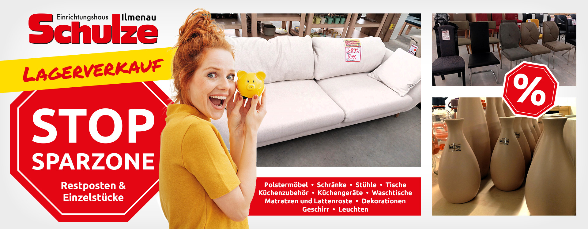 Stop Sparzone: Verkauf von Restposten und Einzelstücken in Ilmenau