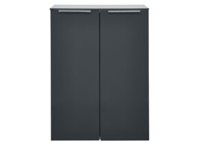 Hochschrank Von Interliving Badkombination 3701 In Lack Karbon Hochglanz Mit Chrom Griffleiste 71770001