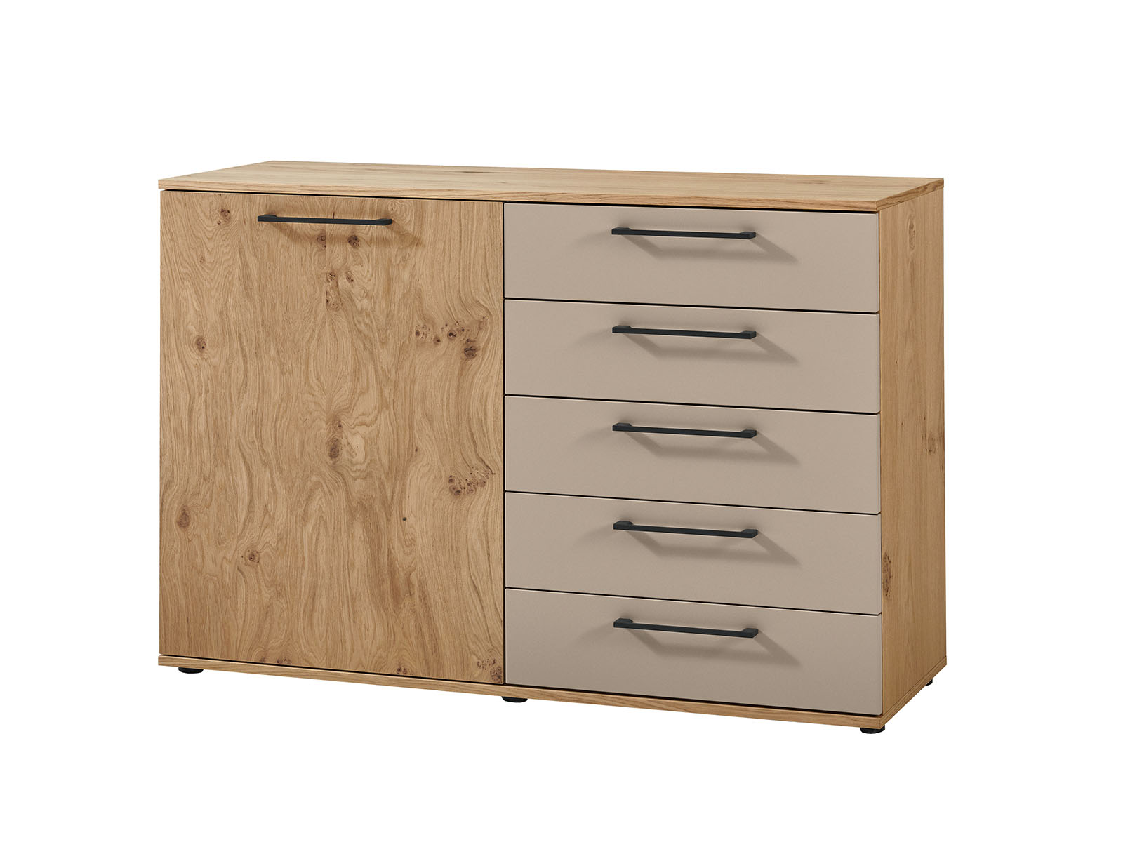 Kombikommode Von Schlafzimmerprogramm Mit Farbkombination Balkeneiche Taupe Lackiert 01180037