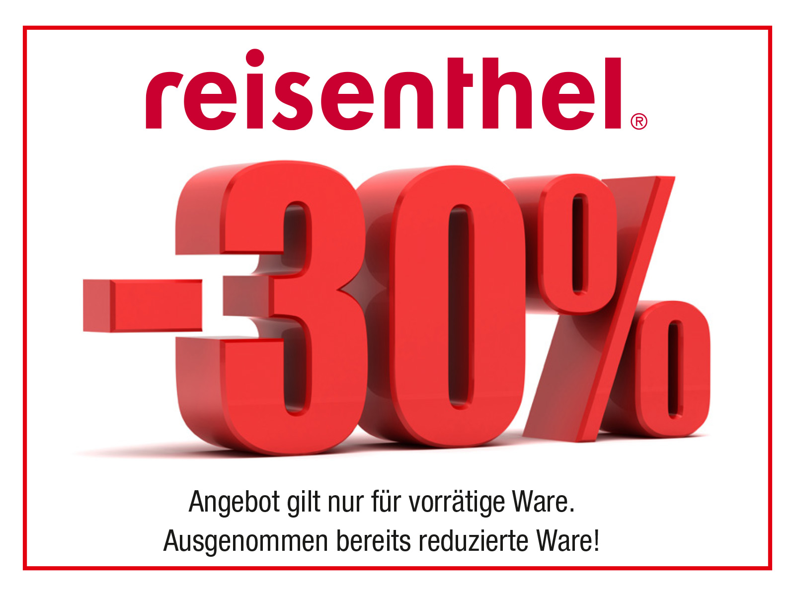 Reisenthel bis zu 30 Prozent reduziert