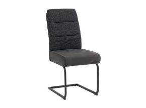 Esszimmerstuhl Freischwinger Bezug Microfaser Anthrazit Gestell Metall Schwarz 14220117