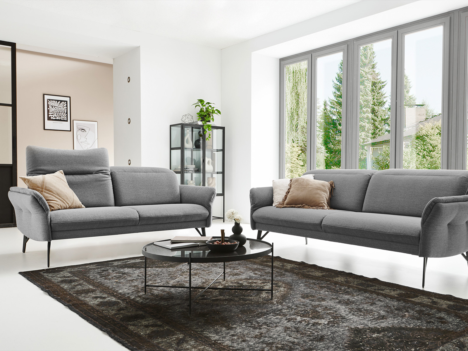 Himolla Einzelsofa Kombination Mit Q2 Stoffbezug Fashion Gletscher 02180183 01