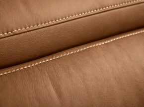 Kontrastnaht Beige Der Interliving 4461 Postergarnitur Eckkombination Bezug Echt Leder Farbe Hazel 74740003