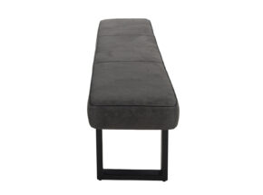 Speisezimmer Seitenamsocjt Einzelbank Ohne Ruecken Mit Microfaserbezug Anthrazit Und Gestell Metall Schwarz 14220120
