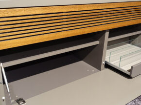 Geoeffnetes Tv Board Der Varianta Wohnwand Vision Lack Terra Mit Furn Sound System 04010020 14