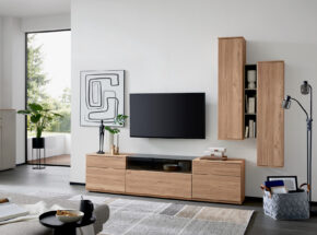 Interliving 2031 Wohnzimmermoebel Wohnwand Risseiche Optik Mit Lowboard Und 2 Haengeschraenken 73460002