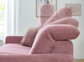 Kopfteilverstellung Von Modulmaster Ecksofa Eckkombination Bezug Famosa Wine Metallfuss Schwarz 0582018615