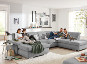 Modulmaster Sofa Wohnlandschaft Bezugsstoff Calido Silver Mit Sitztiefenverstellung 1488004408