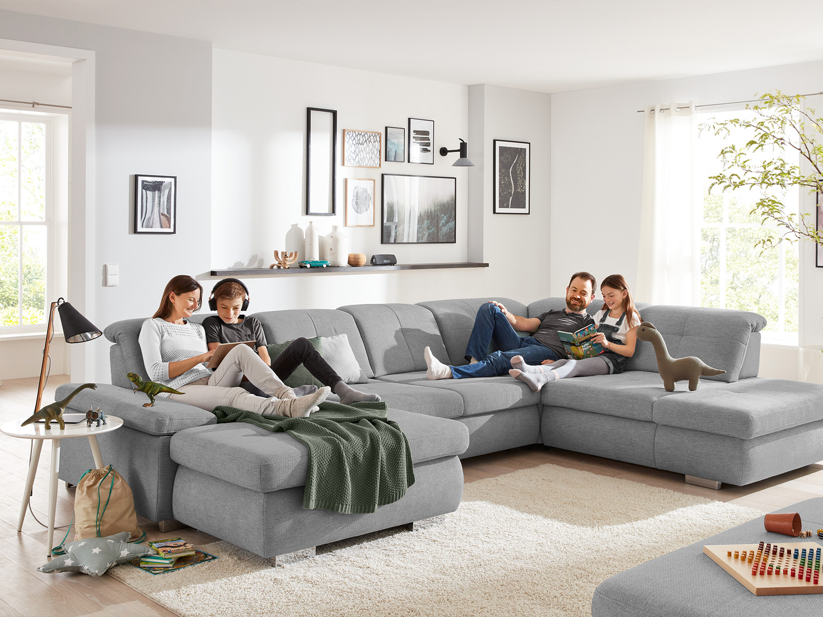 Modulmaster Sofa Wohnlandschaft Bezugsstoff Calido Silver Mit Sitztiefenverstellung 1488004408