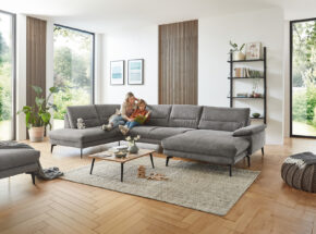 Modulmaster Wohnlandschaft Eckkombination Cyber Grey Mit Anstellhocker Links Und Canape Rechts 05820211