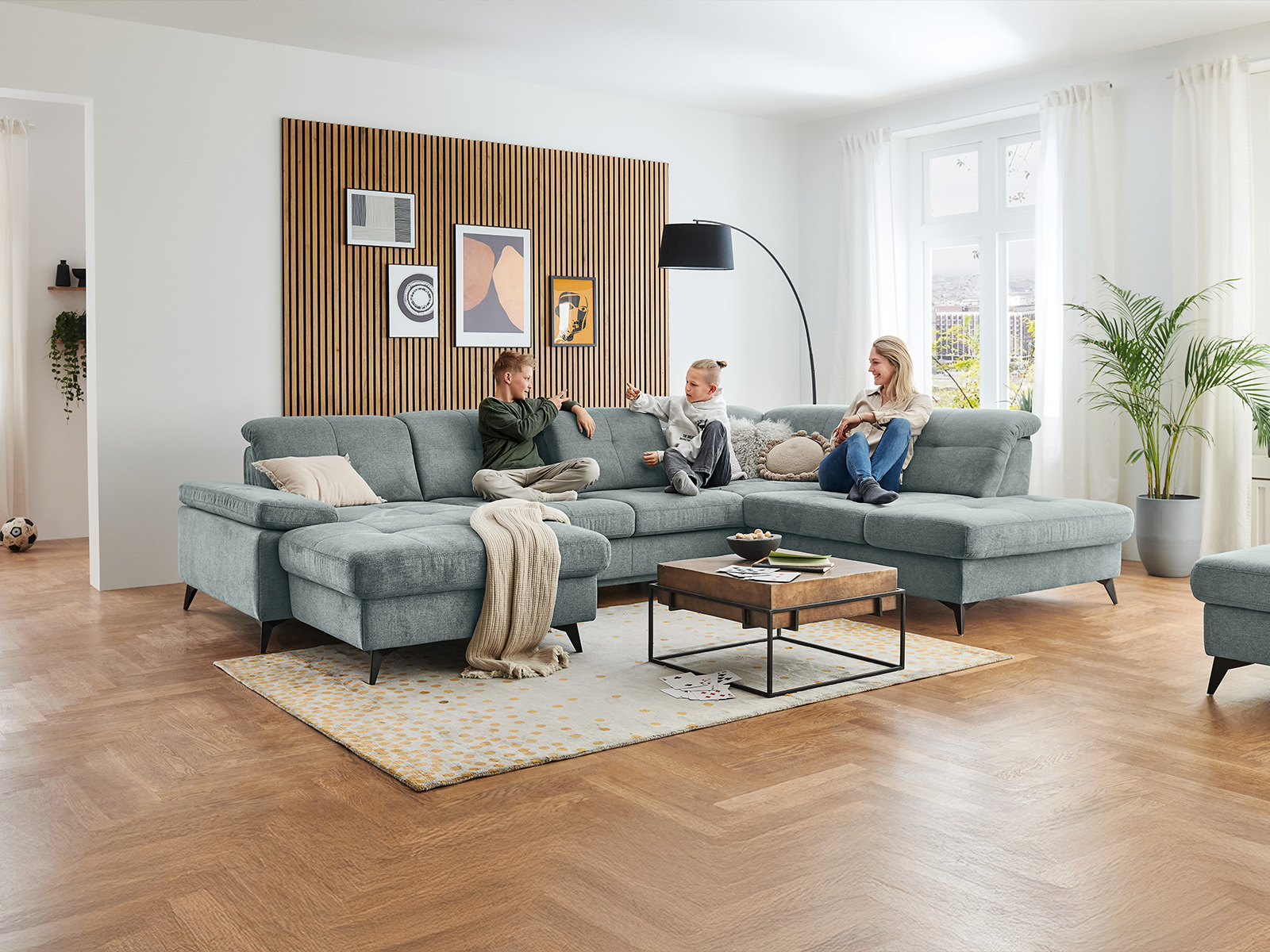 Modulmaster Wohnlandschaft Polstergarnitur Cyper Steel 14880101 01