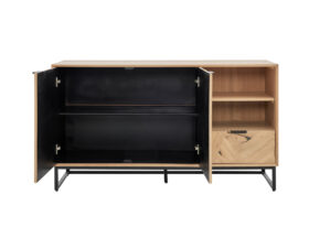 Roomio 2002 Sideboard Eiche Echtholzfurnier Natur Front Patchwork Design Zirka B140xH78xT42cm 22010003 01 3