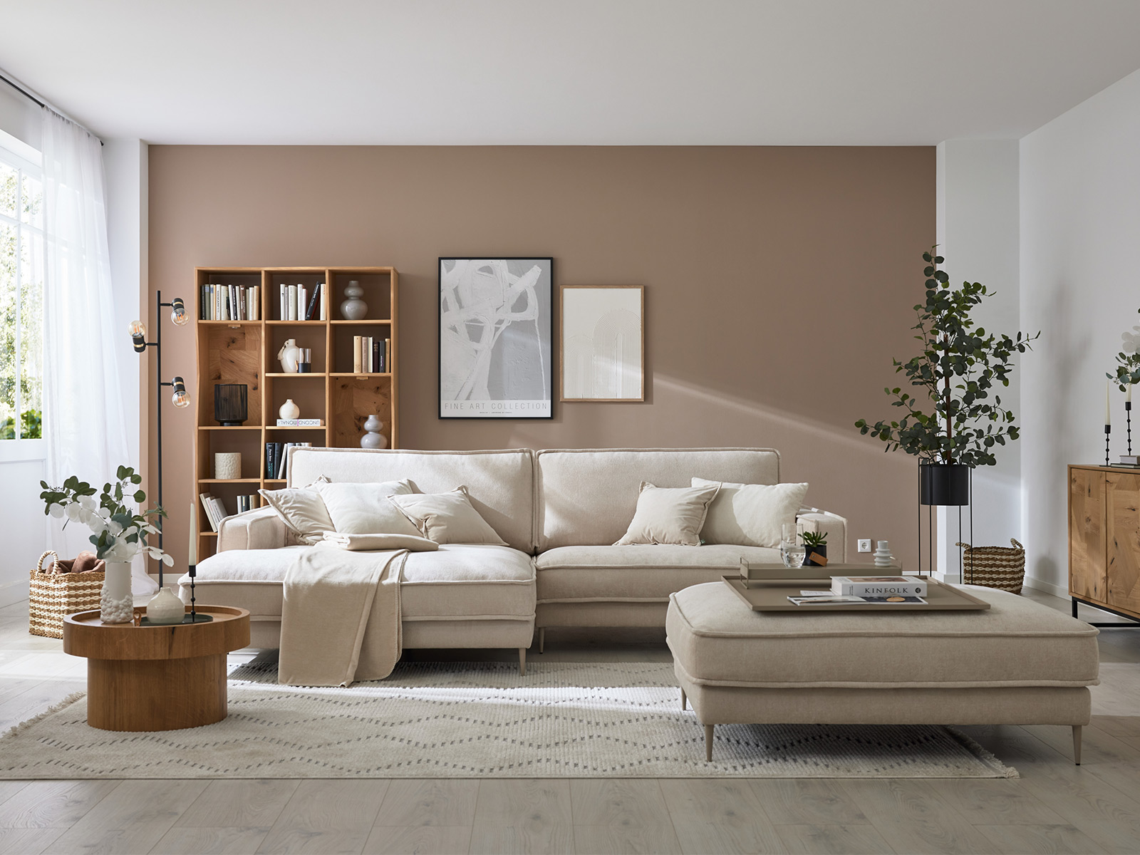 Roomio Polstermoebel 4102 Eckkombination Bezug Roma Nature Zirka 190x272 Cm 20990001 07